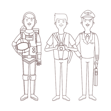 labor day professional men cartoon vector illustration graphic designのイラスト素材