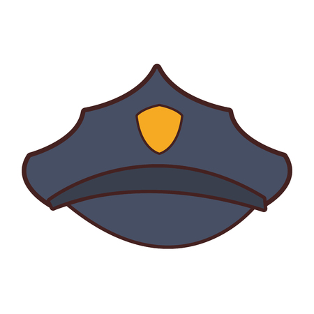police hat cartoon vector illustration graphic designのイラスト素材