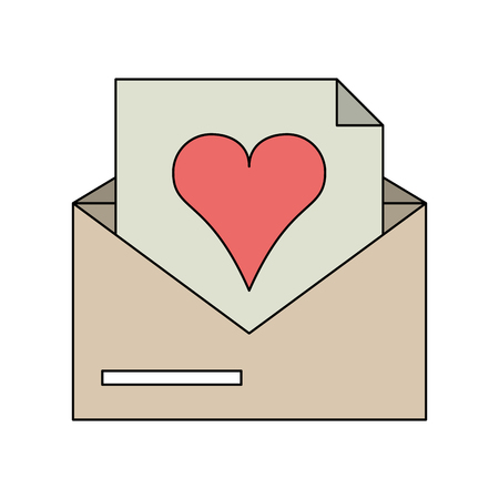 Envelope open with love letter vector illustration graphic designのイラスト素材