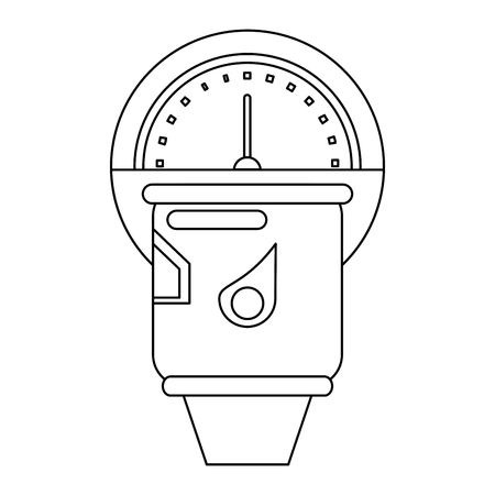 Parking meter device isolated vector illustration graphic designのイラスト素材