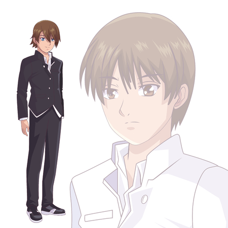anime manga men fade background vector illustration graphic designのイラスト素材