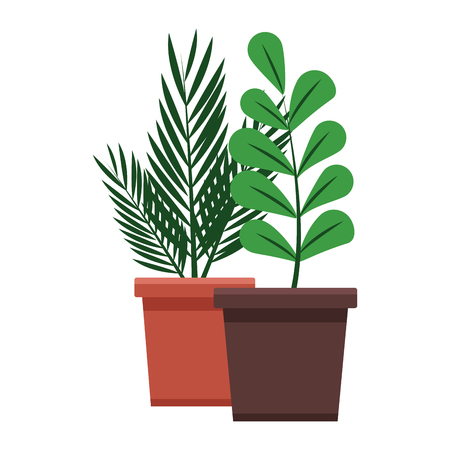 plants in pot cartoon vector illustration graphic designのイラスト素材