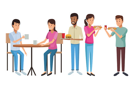 friends people cartoon vector illustration graphic designのイラスト素材