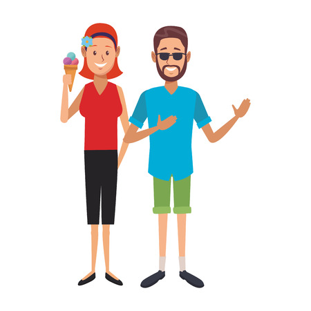 love couple cartoon vector illustration graphic designyoung man cartoonのイラスト素材
