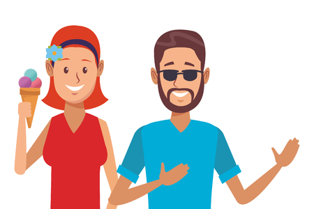 love couple cartoon vector illustration graphic designyoung man cartoonのイラスト素材