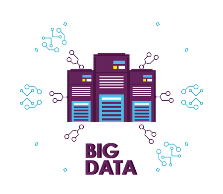 Big data symbols technology elements vector illustration graphic designのイラスト素材