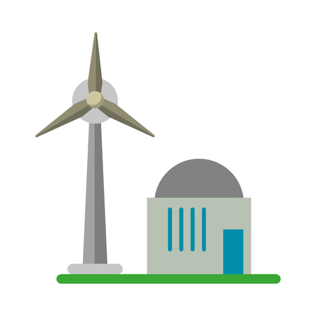 Wind turbine eolic energy symbol vector illustration graphic designのイラスト素材