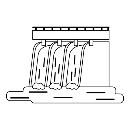 Hydroelectric green energy vector illustration graphic designのイラスト素材