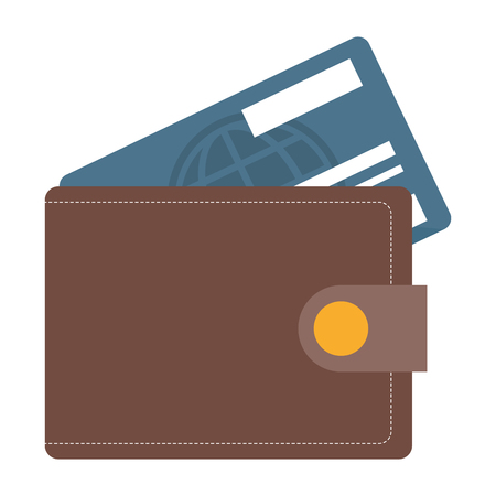 wallet with credit card symbol vector illustration graphic designのイラスト素材