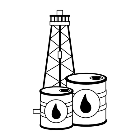 business oil and petroleum barrel and pump vector illustration graphic designのイラスト素材