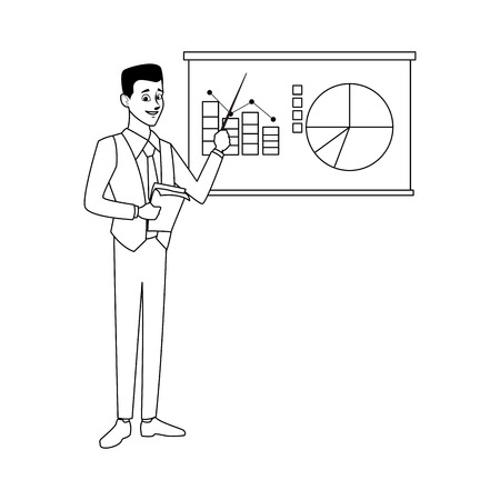 business presentation businessman vector illustration graphic designのイラスト素材