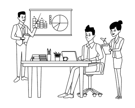 business presentation businessman vector illustration graphic designのイラスト素材