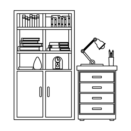 furniture decoration indoors shelf vector illustration graphic designのイラスト素材
