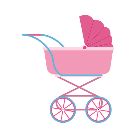 baby carriage newborn vector illustration graphic designのイラスト素材