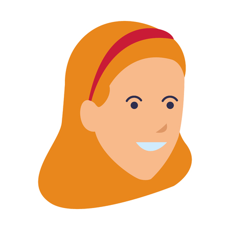 young woman head vector illustration graphic designのイラスト素材