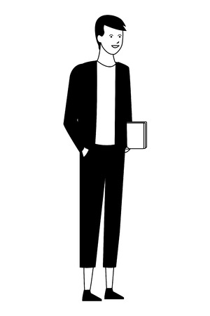 guy casual outfit vector illustration graphic designのイラスト素材