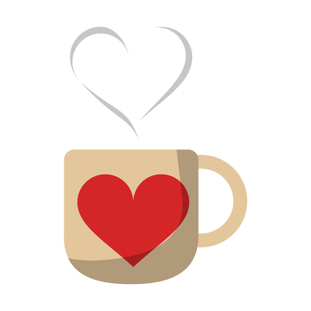 coffee with heart aroma love symbol vector illustration graphic designのイラスト素材