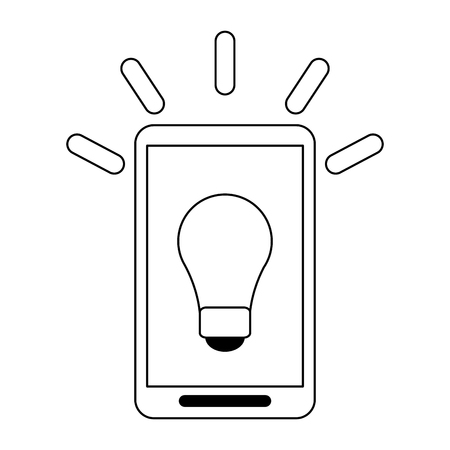 smartphone with big idea symbol vector illustration graphic designのイラスト素材