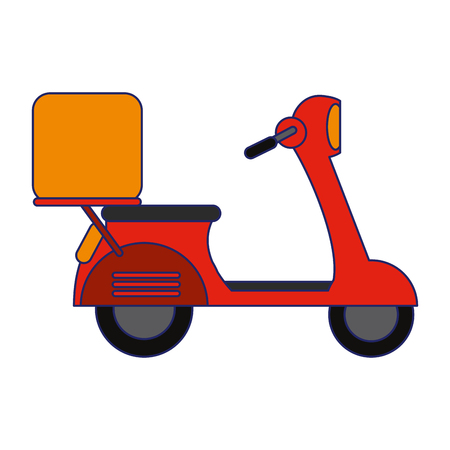 Fast food delivery scooter vehicle symbol vector illustration graphic designのイラスト素材