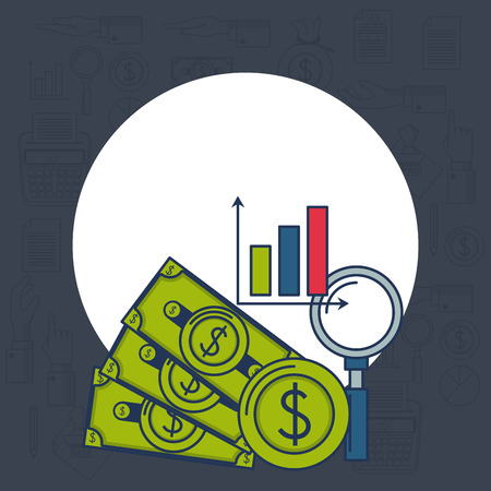 business investment and money symbols vector  illustration  graphic designのイラスト素材