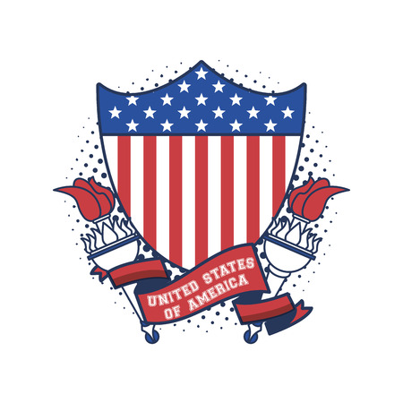 United States of America USA patriotic poster vector illustration graphic designのイラスト素材