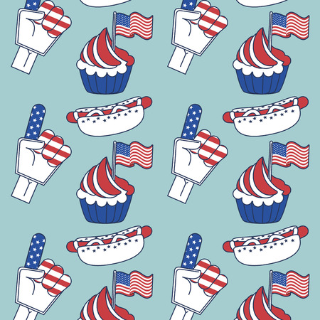 United States of America blue background pattern vector illustration graphic designのイラスト素材