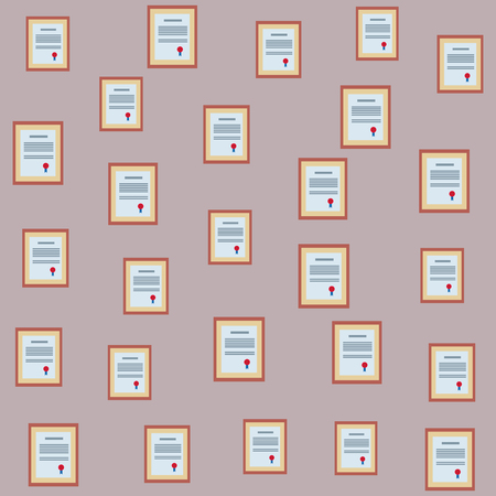 Diploma certified background pattern vector illustration graphic design