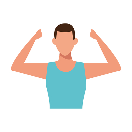 man working out avatar portrait vector illustration graphic designのイラスト素材