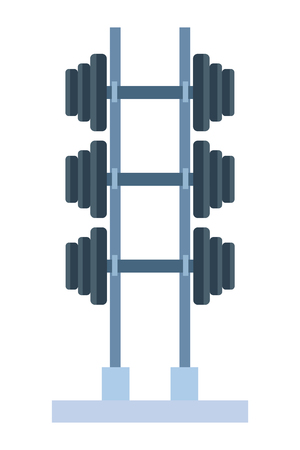weights on rack icon isolated vector illustration graphic designのイラスト素材