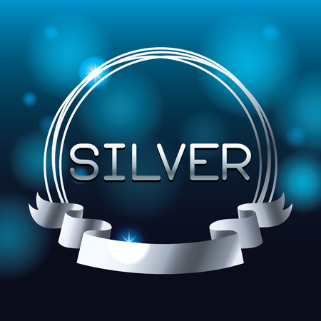 Silver pass card blue background vector illustration graphic designのイラスト素材