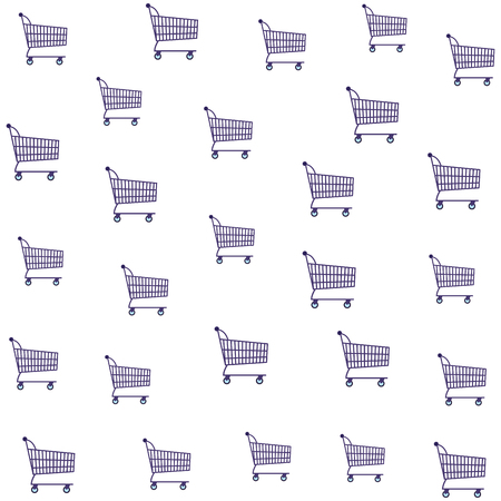 Shopping background pattern cartoons vector illustration graphic designのイラスト素材