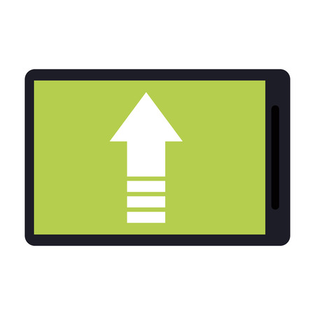 smartphone uploading file symbol vector illustration graphic designのイラスト素材