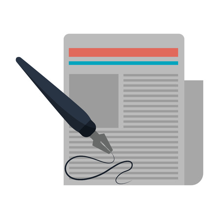 Business and office news and business pen elements vector illustration graphic designのイラスト素材