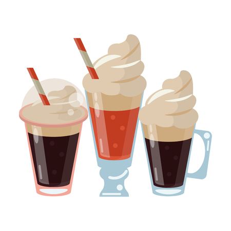 Cold and delicious milkshake drinks vector illustration graphic designのイラスト素材