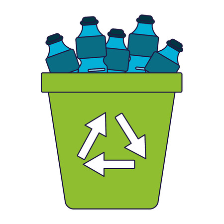 Recycle trash can symbol vector illustration graphic designのイラスト素材