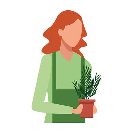 gardener profession worker avatar vector illustration graphic designのイラスト素材