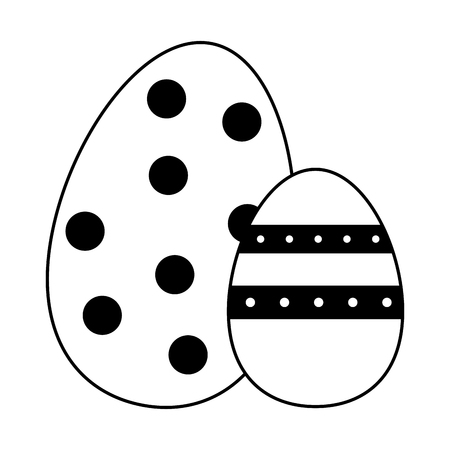 Easter egg with dots cartoon vector illustration graphic designのイラスト素材