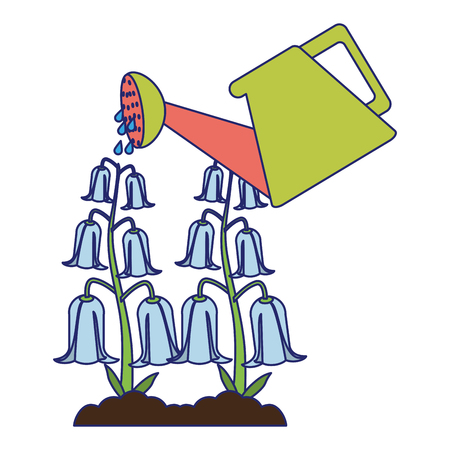 Garden can watering flower vector illustration graphic designのイラスト素材