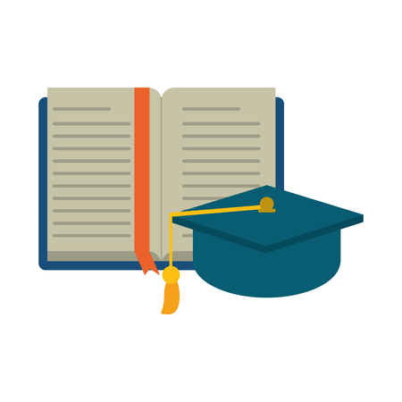 School and education supplies book and graduation hat vector illustration graphic designのイラスト素材