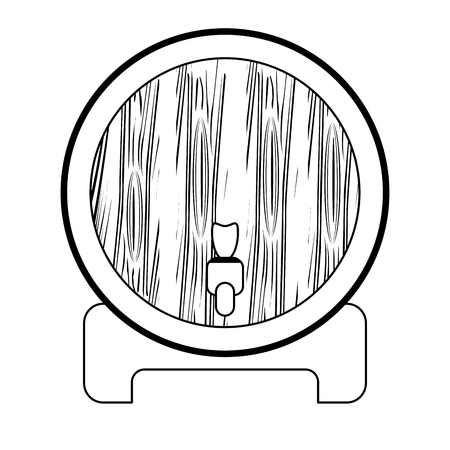 wine wooden barrel isolated vector illustration graphic designのイラスト素材