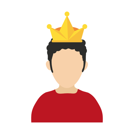 Man with crown avatar vector illustration graphic designのイラスト素材