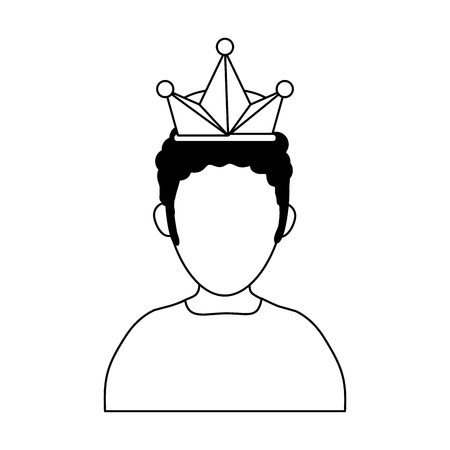 Man with crown avatar vector illustration graphic designのイラスト素材