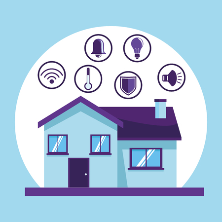 Smart house voice recognition technology vector illustration graphic designのイラスト素材