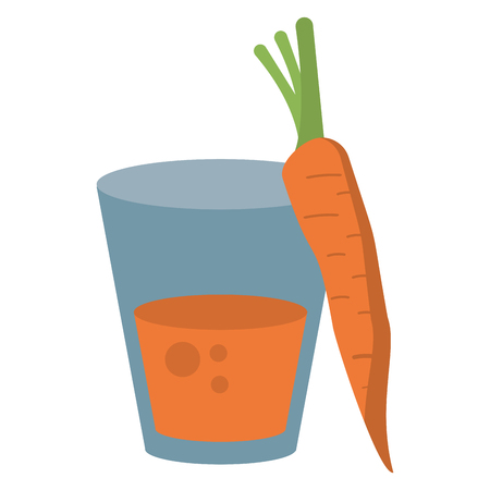 carrot juice cup cartoon isolated vector illustration graphic designのイラスト素材