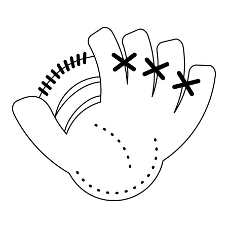 Baseball leather glove sport equipment vector illustration graphic designのイラスト素材