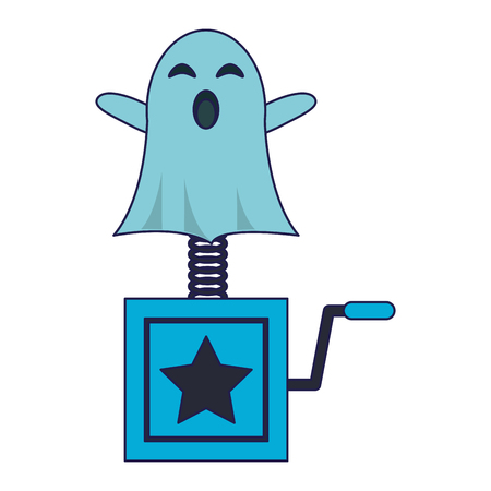 Joke surprise box with ghost Designのイラスト素材