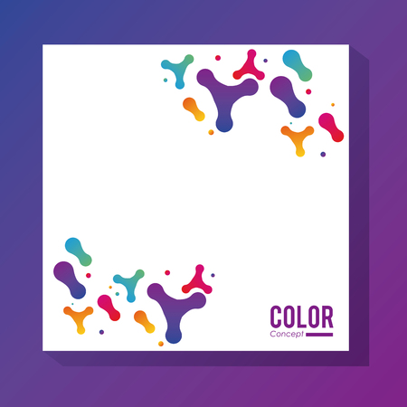 Color concept background frame with colorful geometric vector illustration graphic designのイラスト素材