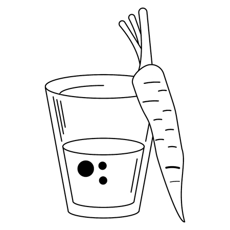 carrot juice cup cartoon isolated vector illustration graphic designのイラスト素材