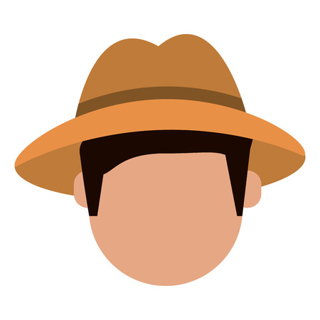 Man with hat faceless avatar symbol vector illustration graphic designのイラスト素材