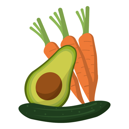 vegetables healthy and fresh food vector illustration graphic designのイラスト素材